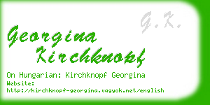 georgina kirchknopf business card